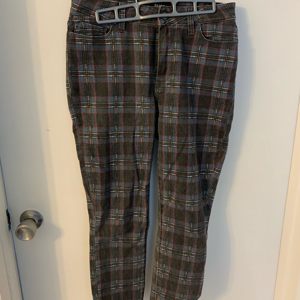 Paige Checkered Skinny Jeans